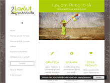 Tablet Screenshot of layoutpubblicita.com